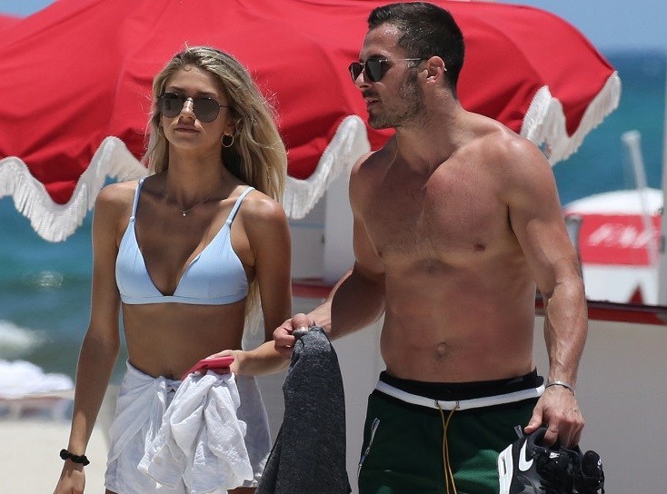 Danny Amendola was spotted on a beach date with Emily Tanner.