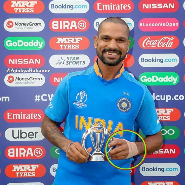dhawan jersey number